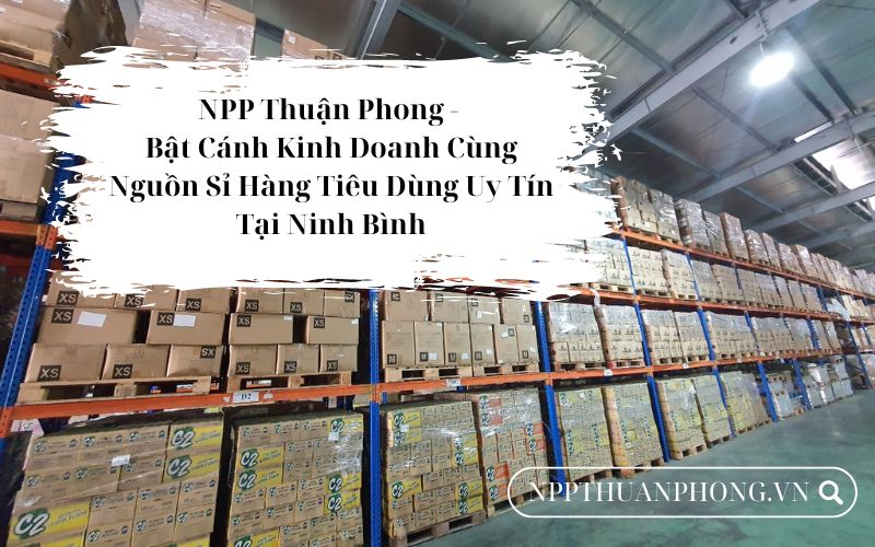 Kho hàng đa dạng sản phẩm tại NPP Thuận Phong