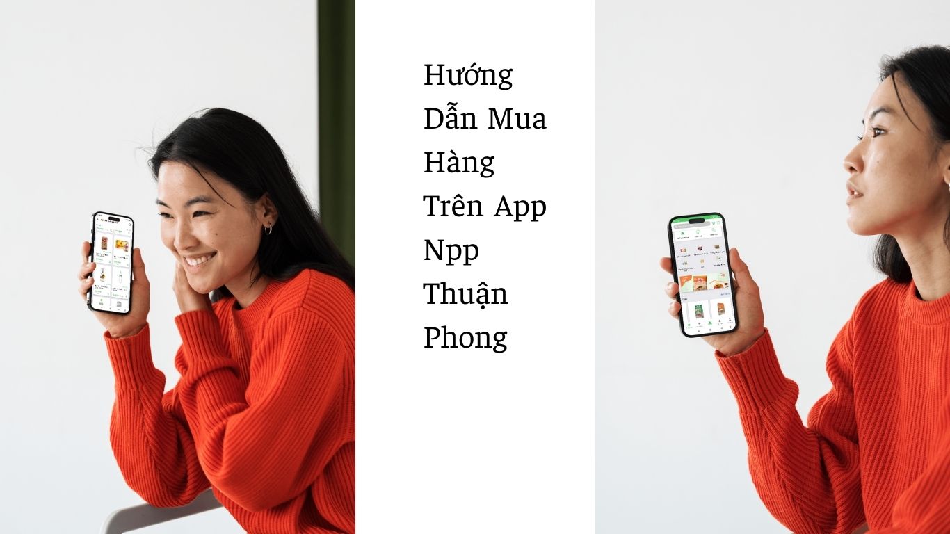 người sử dụng điện thoại thông minh để vào app Thuận Phong